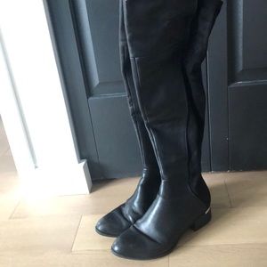 Half and half black over the knee boots by bar iii